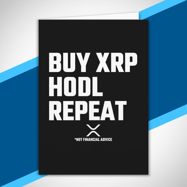 Carte XRP Crypto Crypto CryptoCurrency Acheter XRP Hodl  (Créateur téléchargé)