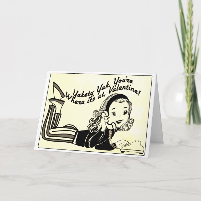 Carte Yakety Yak Vintage Saint-Valentin (Devant)