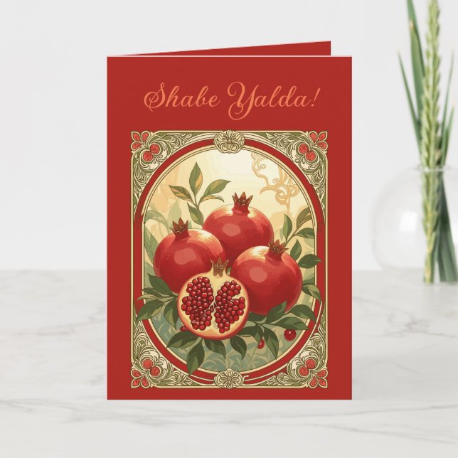 Carte Yalda Grenade Nuit Chelle Fruits (Devant)
