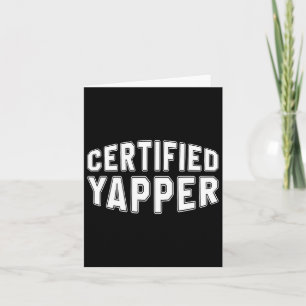 Carte Yapper certifié Funny Professional Yapper