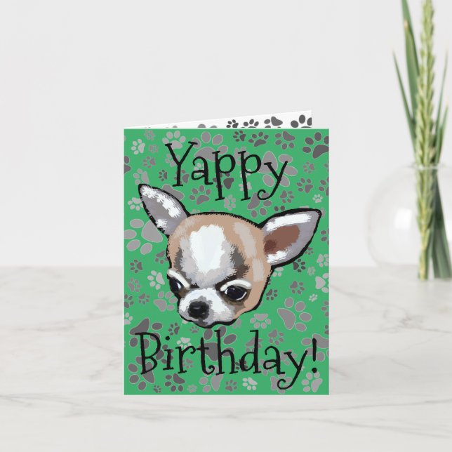 Carte Yappy Birthday Chihuahua (Devant)