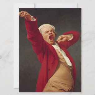 Carte Yawning Man (Self-Portrait) (par Joseph Ducreux)