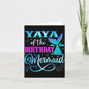 Carte Yaya de la fête de la sirène de la famille tenue d