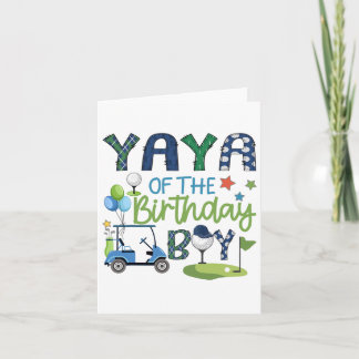 Carte Yaya De L'Anniversaire Garçon Trou Dans Un Sport D