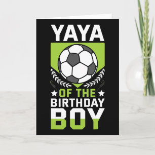 Carte Yaya du garçon d'anniversaire joueur de football É