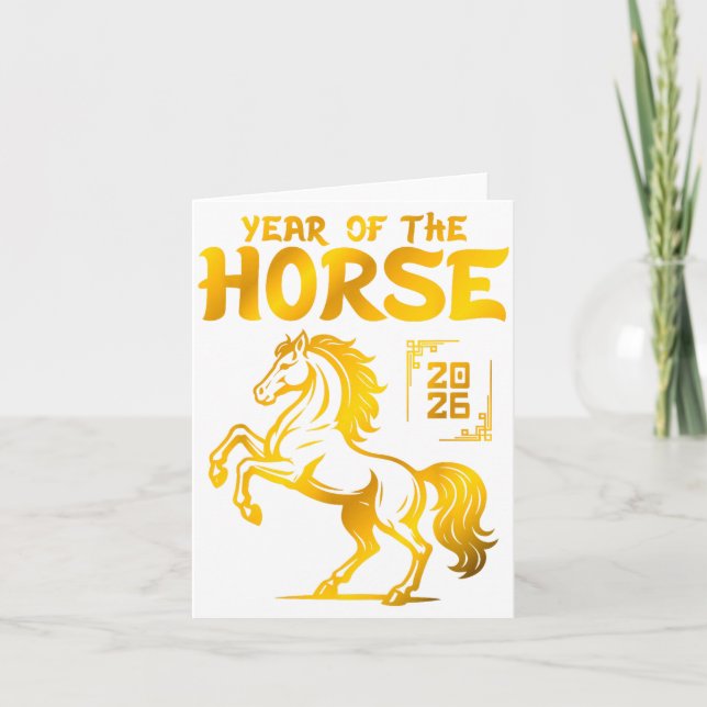 Carte Year Of The Horse 2026 Chinese Ty Art Style China  (Devant)