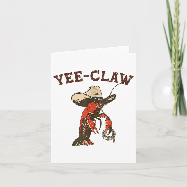 Carte Yee Claw Funky Crawfish Festival de fruits de mer  (Devant)