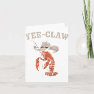 Carte Yee Crawfish Cowboy Mème Cajun Seafood Festiv