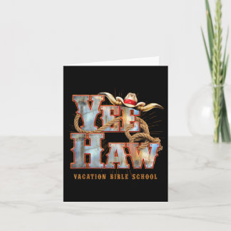 Carte Yee-haw Vacation Bible School Vbs 2025 Cowboy Casq