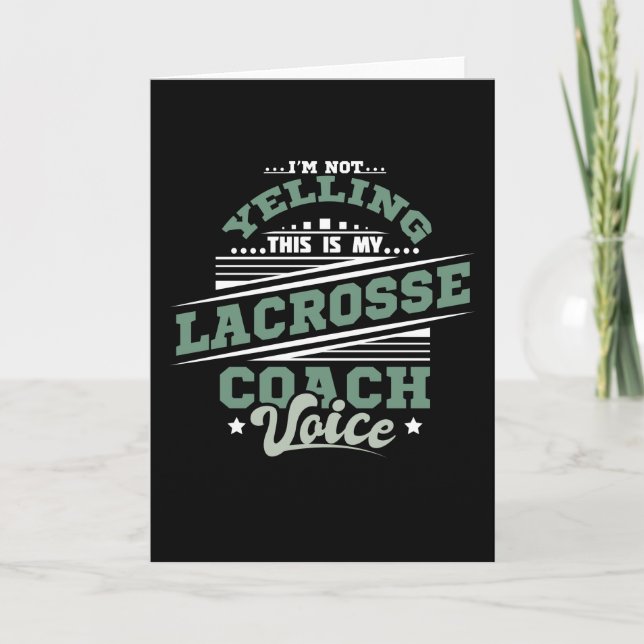 Carte Yelling Lacrosse Coach (Devant)