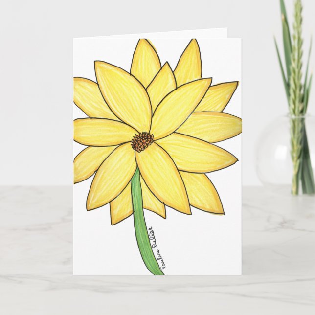 Carte Yellow Flower Blank (Devant)