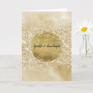 Carte Yellow Gold Confeti Glitter