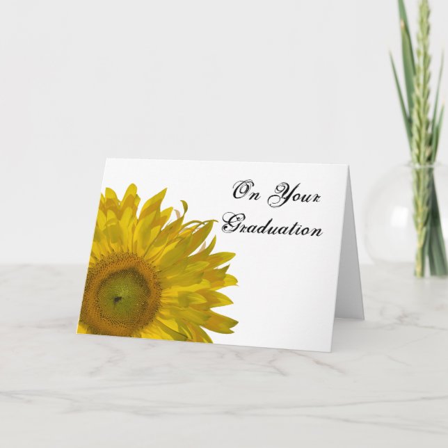 Carte Yellow Sunflower Graduation Congratulations (Devant)