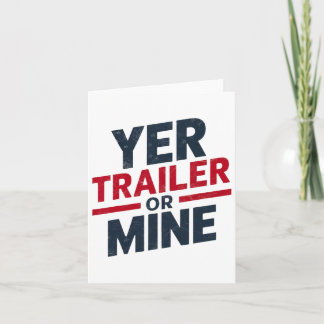 Carte Yer Trailer Ou Mine Drôle Usa 4 Juillet Blancs Tra