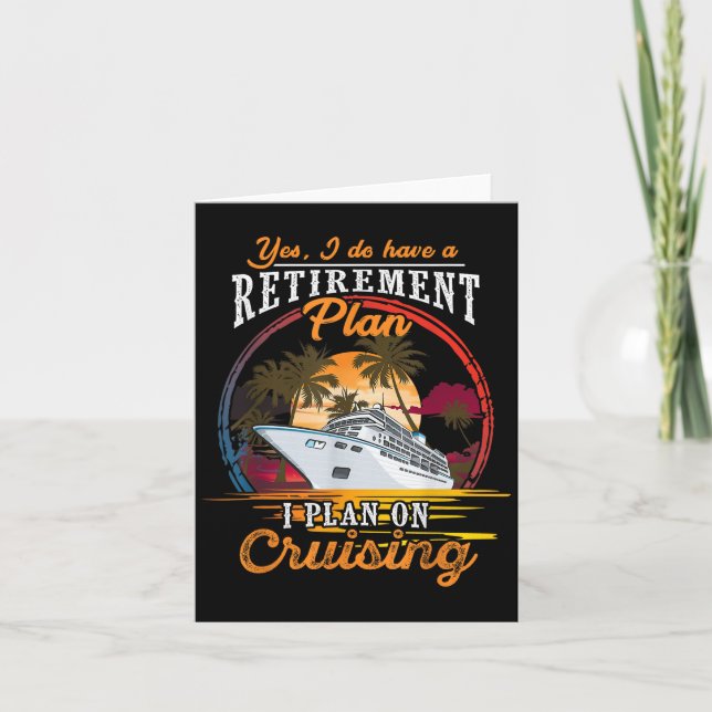 Carte Yes I Do Have A Retirement Plan - Men And Women Cr (Devant)