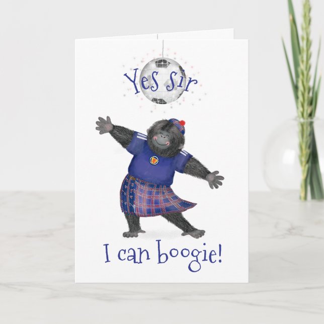 Carte Yes sir, I can boogie gorilla football card (Devant)