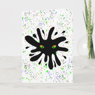 Carte Yeux de chat en train d'ouvrir un trou noir
