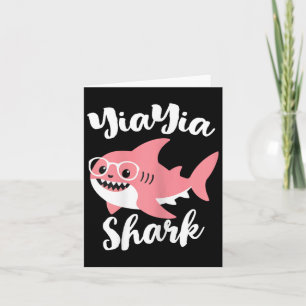 Carte Yiayia Requin Fête des Mères Grand-mère Drôle Yia-