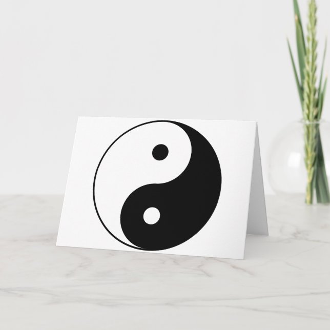 Carte Yin et symbole philosophique de motivation de Yang (Devant)