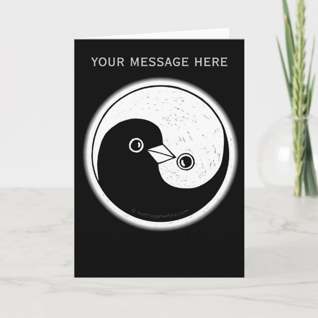 Carte Yin Yang fait la fête de la paix et de l'harmonie  (Devant)