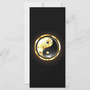 Carte Yin Yang or sur noir