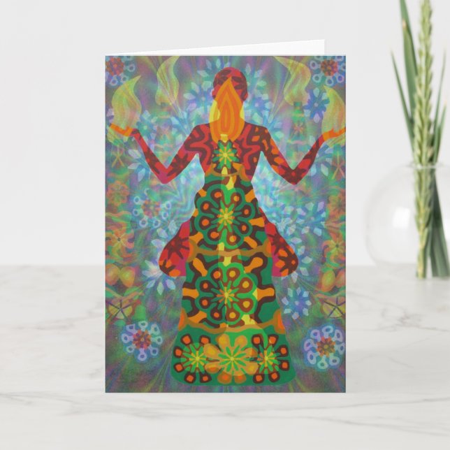Carte yoga candle digital - 2012 as greeting card (Devant)