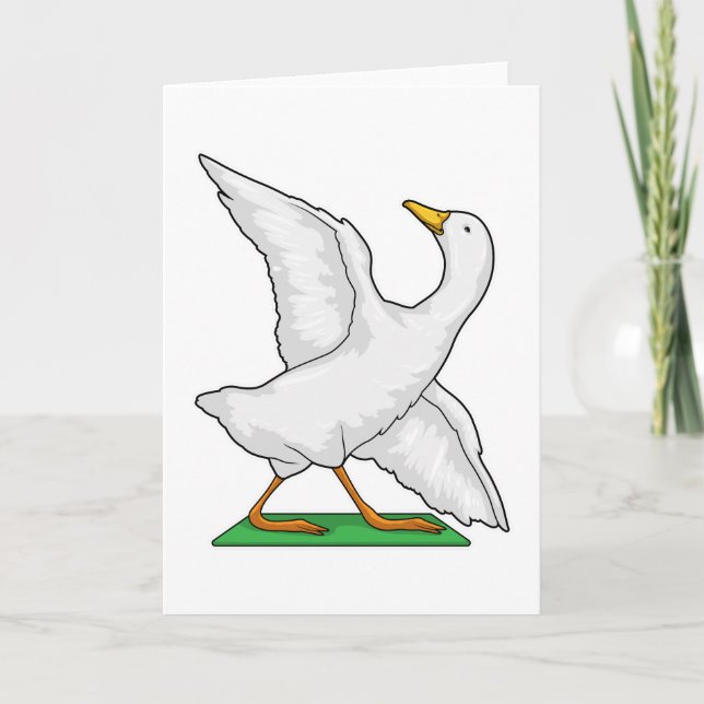Carte Yoga de canard Méditation Fitness (Devant)