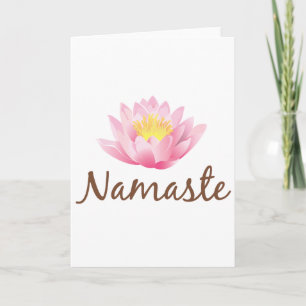 Carte Yoga de fleur de Namaste Lotus