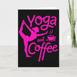Carte Yoga et café Exercice matinal conscient Relaxatio