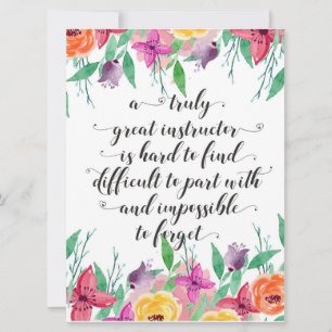 Carte Yoga Instructeur Office cadeau Instructeur Coachin