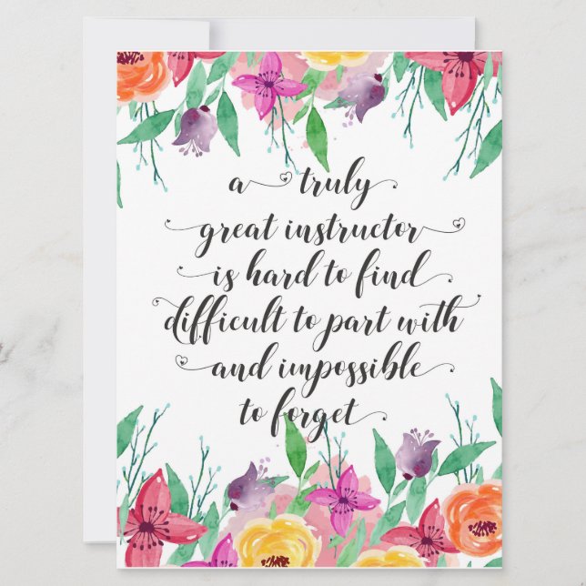 Carte Yoga Instructeur Office cadeau Instructeur Coachin (Devant)