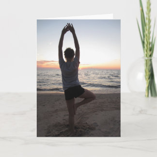 Carte Yoga on the Beach Greeting Card