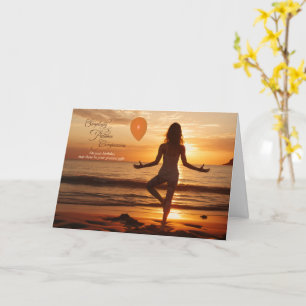 Carte Yoga sur la plage Anniversaire