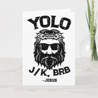 Carte Yolo Jk Brb Jesus Funny Easter Day Ressurection Ch