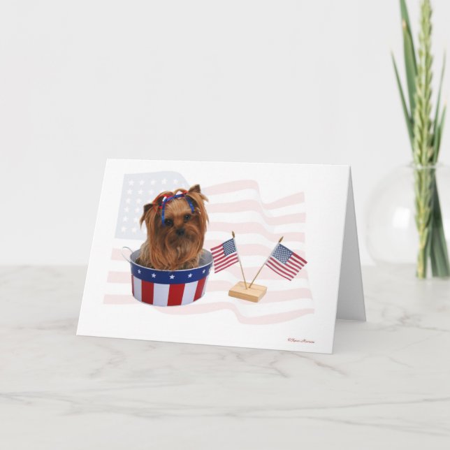 Carte Yorkie 4 juillet (Devant)