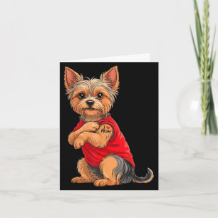 Carte Yorkie avec yorkshire terrier tatoué amour