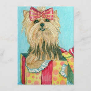 Carte Yorkie de Birthday