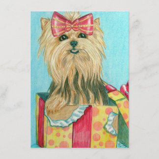 Carte Yorkie de Birthday
