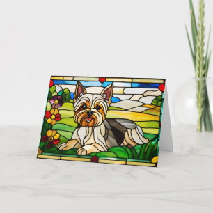 Carte Yorkie en verre