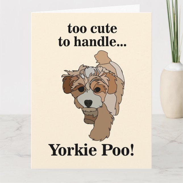 Carte Yorkie Poo Yorkipoo Chien mignon (Devant)