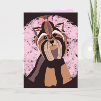 Carte Yorkie Portrait