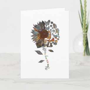 Carte Yorkie Tu Es Mon Monde Graphique Yorkie Tournesol