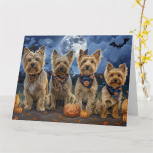 Carte Yorkipoo Halloween Éffrayant