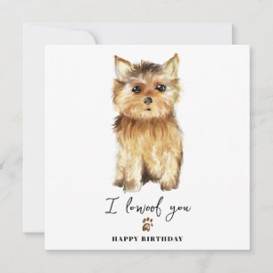 Carte Yorkshire Terrier Chien Maman Chiots Animaux Anniv