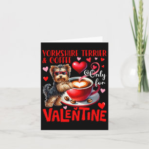 Carte Yorkshire Terrier Et Café Uniquement Pour La Saint