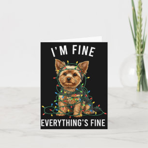 Carte Yorkshire Terrier Noël Je vais bien Tout va bien