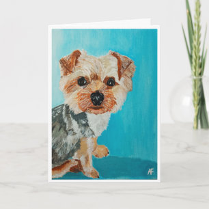 Carte Yorkshire Terrier Peinture d'Alfred Fox