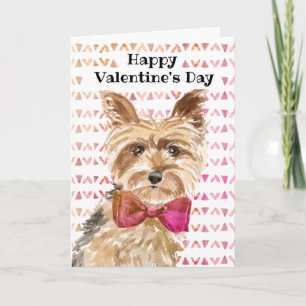 Carte Yorkshire Terrier Yorkie Chien Valentines Jour