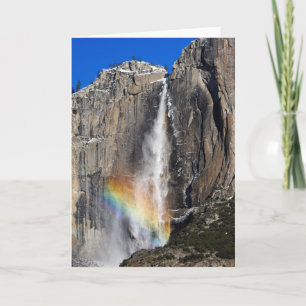Carte Yosemite Falls avec l'arc-en-ciel