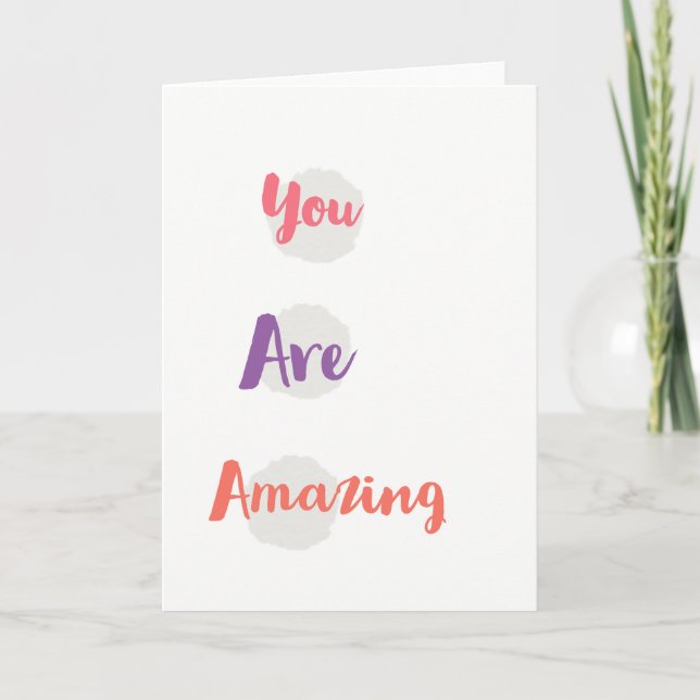 Carte You are amazing greeting card (Devant)